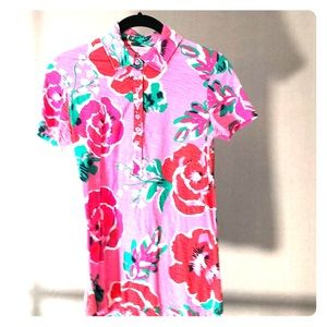 Adorable, vibrant, floral, Lilly Pulitzer  polo